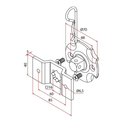 Motorlager für Motoren Ø58