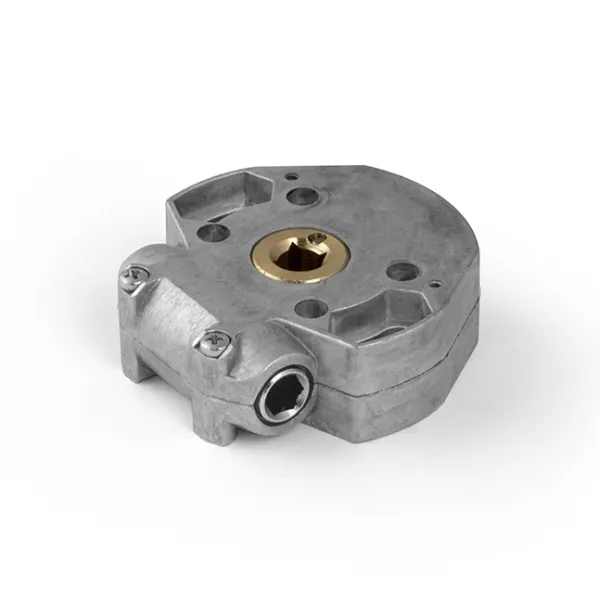 Schneckengetriebe 5,5:1, ohne Endbegrenzung, Antrieb 6Kt.7 mm, Abtrieb 4Kt.7 mm