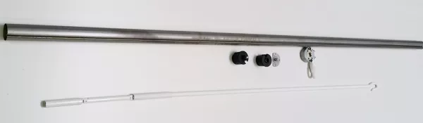 Antriebsset mit 2m Nutrohr Ø48mm und Schneckengetriebe
