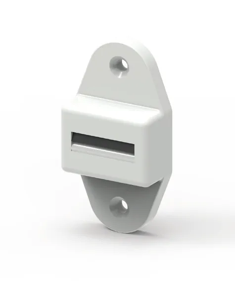 Gurt-Leitrolle für 23mm Gurt mit Bürsteneinsatz, Haube weiß