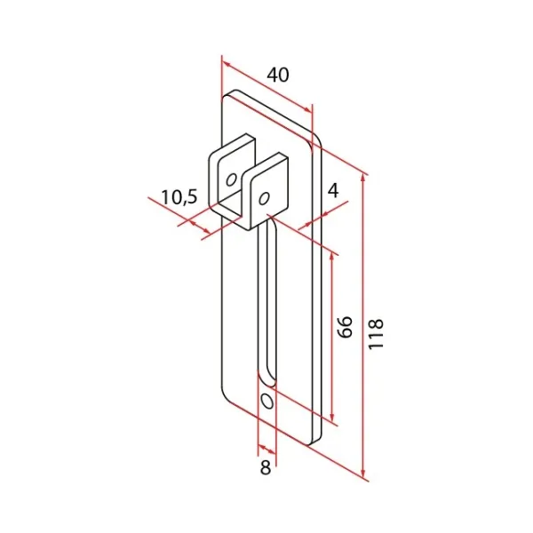 Motorlager regulierbar mit Innenvierkant 10 mm