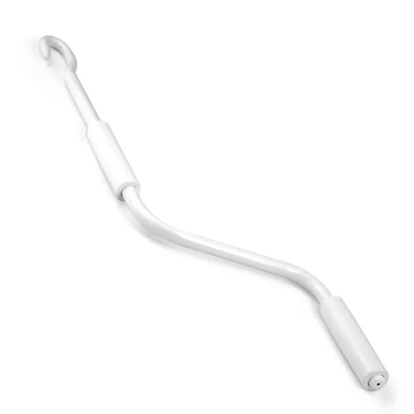 Markisenkurbel ø14x1,2mm, pulverbeschichtet in Farbe silber, Länge 180cm