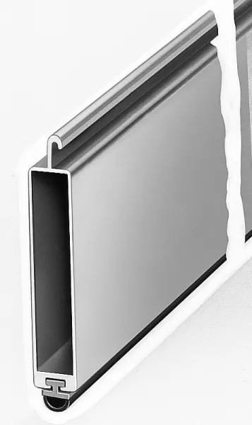 Hohlkammer Endleiste mit PVC-Endstab silber