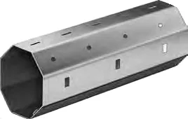 Achtkantwelle verstärkt 60 x 0,9 mm, lfm.