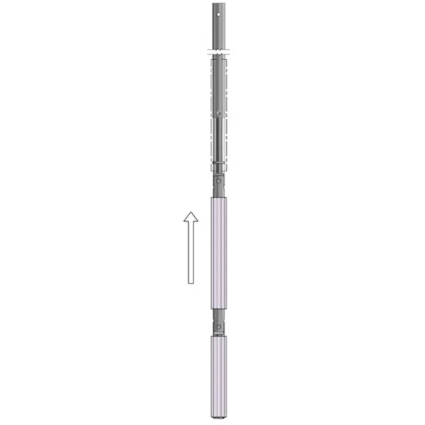 Gelenkkurbel ALU ø14-Alurohr ø15,5 mm, inkl. Sicherungsclip, Länge 1000 mm, Farbe silber