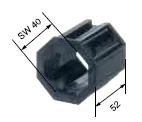 Kunststoff-Adapter SW50/40, zur Aufnahme von Mini-Gurtscheiben mit Walzenkappe SW40