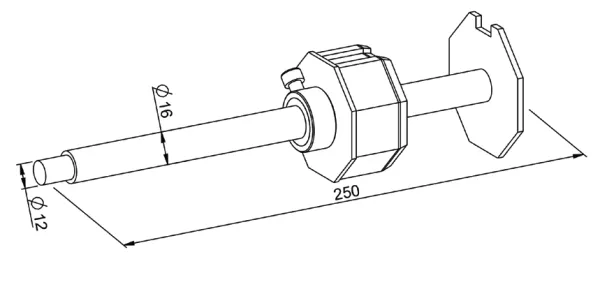 Wellenbolzen SW 60 verstellbar