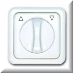 Knebelschalter / -taster 2-polig ultraweiss