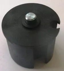 Walzenkappe Nut. Ø63mm mit Rundbolzen 12mm, Farbe schwarz