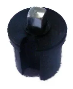 Walzenkappe Nut. Ø28mm mit 4Kt. 7mm, Farbe schwarz