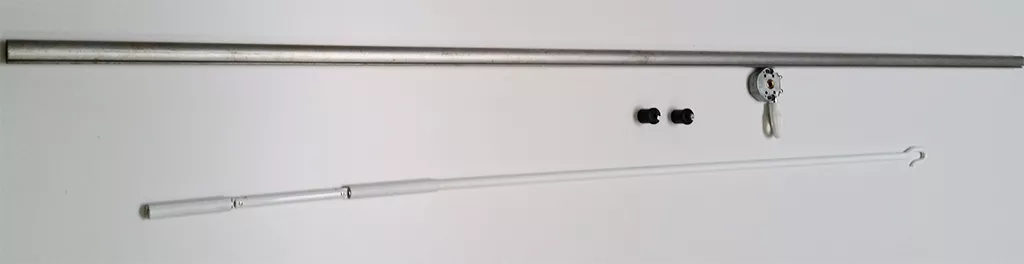 Antriebset mit 2m Nutrohr Ø28mm und Schneckengetriebe