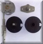 Wellengarnitur für Nutrohr 63mm mit Schneckengetriebe