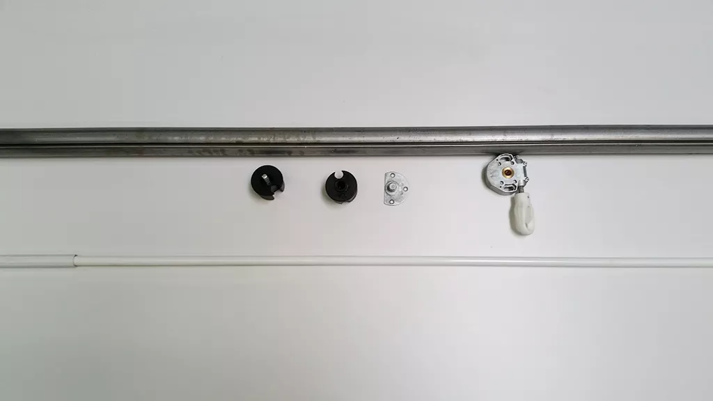 Antriebsset mit 2m Nutrohr Ø48mm und Schneckengetriebe