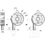 Antriebsset mit 2m Nutrohr Ø48mm und Schneckengetriebe