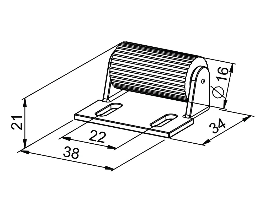 Mini-Abdruckrolle, Gesamthöhe 21 mm