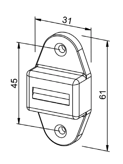 Gurt-Leitrolle für 23mm Gurt mit Bürsteneinsatz, Haube weiß
