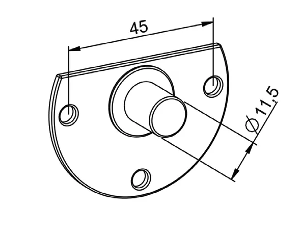 Zink-Druckgusslager mit 11,5mm Zapfen