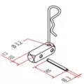 Motorlager regulierbar mit Innenvierkant 10mm, lösbar