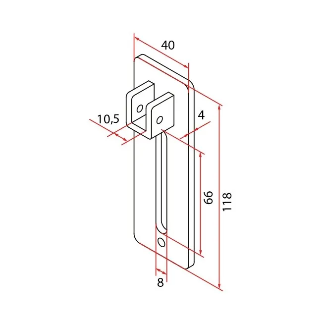 Motorlager regulierbar mit Innenvierkant 10 mm