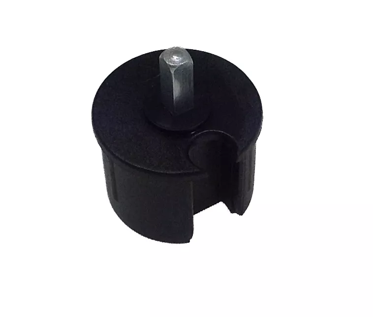 Walzenkappe Nut. Ø48mm mit 4Kt. 7mm, Farbe schwarz