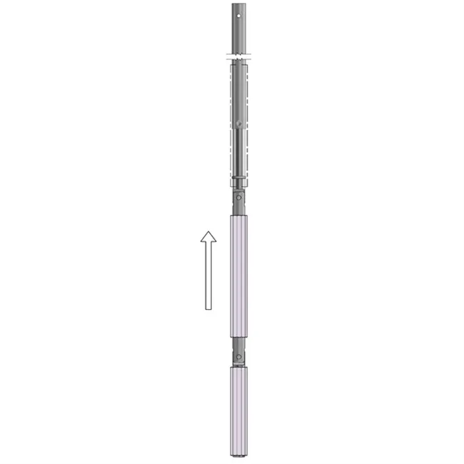 Gelenkkurbel ALU ø14-Alurohr ø15,5 mm, inkl. Sicherungsclip, Länge 1600 mm, Farbe weiß