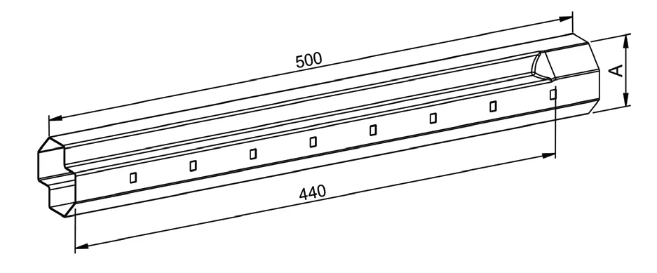 Teleskopwelle SW 60, 500 mm lang, 200 mm verstellbar