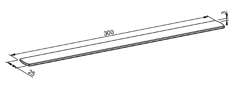 Beschwerungseisen, 500 mm lang