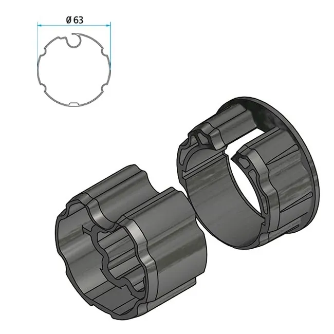 Adapter+Mitnehmer Nutrohr 63mm