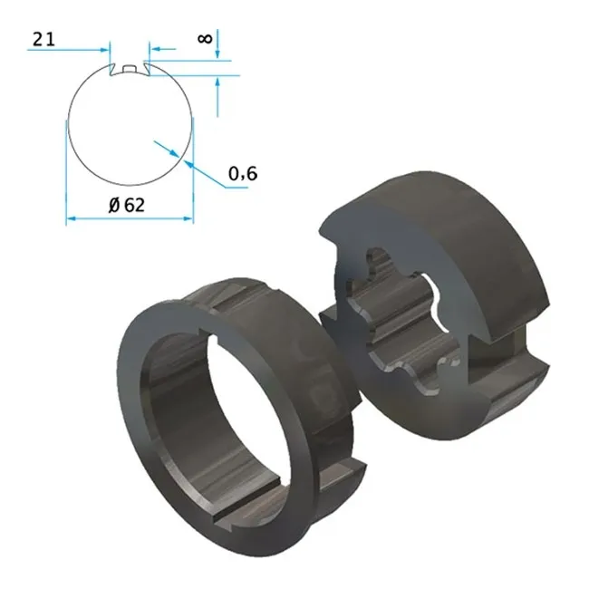 Adapter+Mitnehmer Deprat 62mm / Welser 63mm