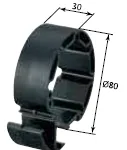 Aufsteckring für Stahlwelle SW 60, zum Aufdicken auf D=Ø 80 mm