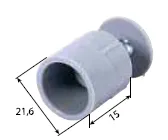 Anschlagstopfen 15mm, Farbe weiß