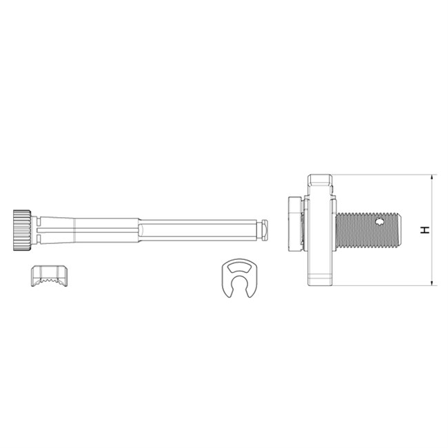Externer Anschlag kpl. für Nut. Ø78mm