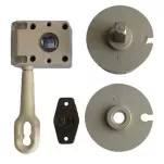 Wellengarnitur für Nutrohr 78mm mit Schneckengetriebe