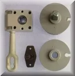 Wellengarnitur für Nutrohr 70mm mit Schneckengetriebe