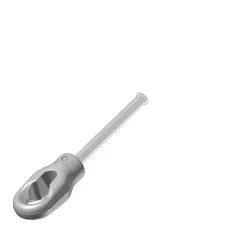 Öse montiert mit 6Kt. 7x56mm, Farbe weiß (ähnl. RAL 9016)