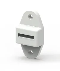 Gurt-Leitrolle für 23mm Gurt mit Bürsteneinsatz, Haube weiß