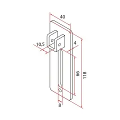 Motorlager regulierbar mit Innenvierkant 10 mm