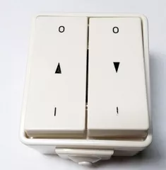 Doppelwippschalter AP weiss