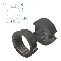 Adapter+Mitnehmer Deprat 62mm / Welser 63mm