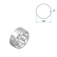 Mitnehmer Rundrohr 63 mm
