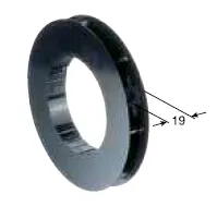 Gurtscheibe, D=Ø160 mm, max. Gurtaufnahme 10,80 m, aus Kunststoff, Farbe schwarz