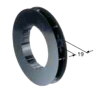 Gurtscheibe, D=Ø115 mm, max. Gurtaufnahme 3,70 m, aus Kunststoff, Farbe schwarz