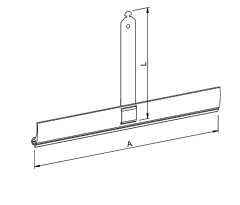 Stahlbandaufhängung, Federstärke 0,25mm und Federlänge 140mm